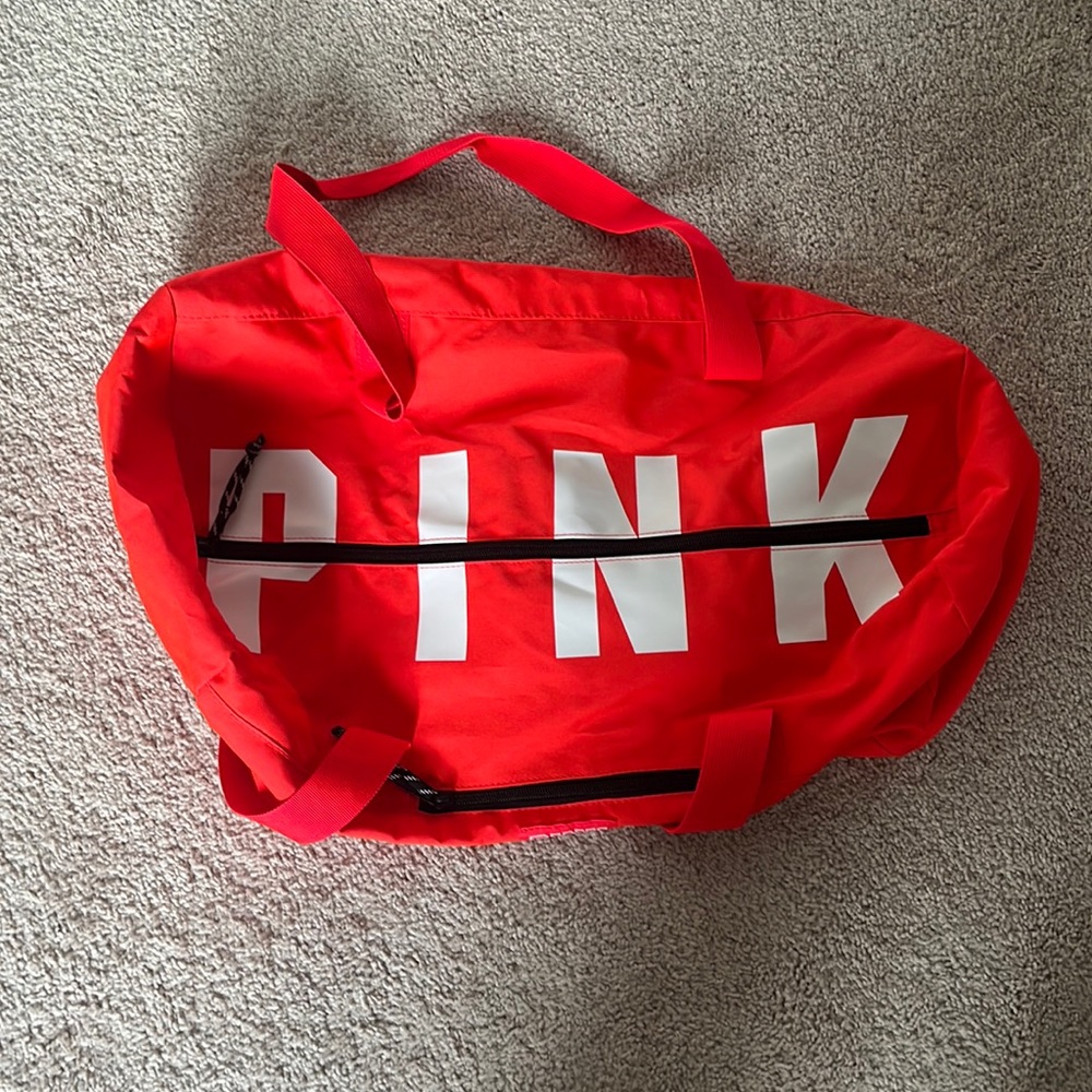 PINK Red Duffle Bag